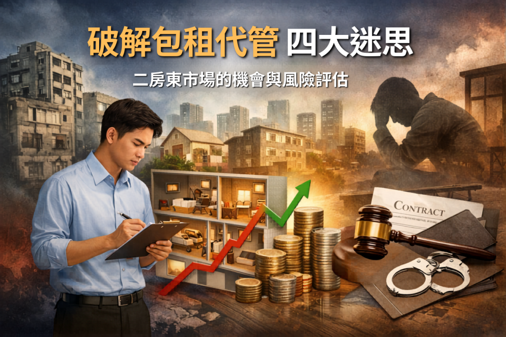 破解包租代管四大迷思：二房東市場的機會與風險評估